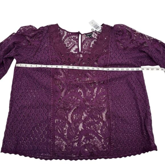 Torrid Lace Long Sleeve Blouse Top Sz. 1X - Picture 6 of 9